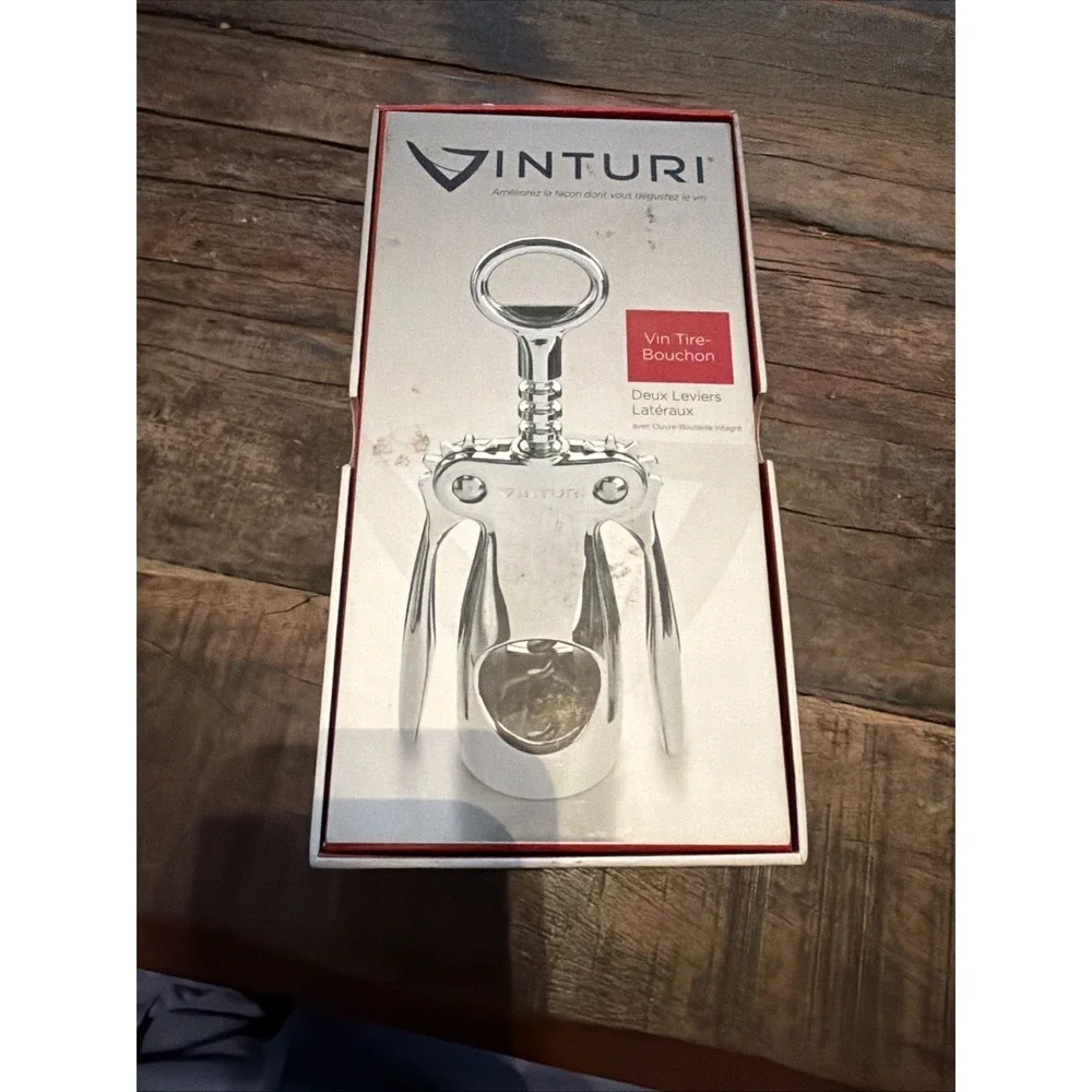 Wing Corkscrew Wine Built-in Bottle Opener, Silver, one size (V9032)
